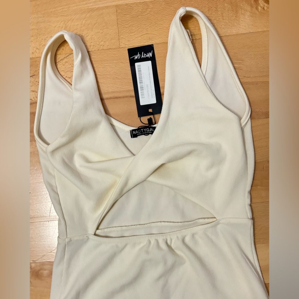 Ripped Cut Out twist front midi dress